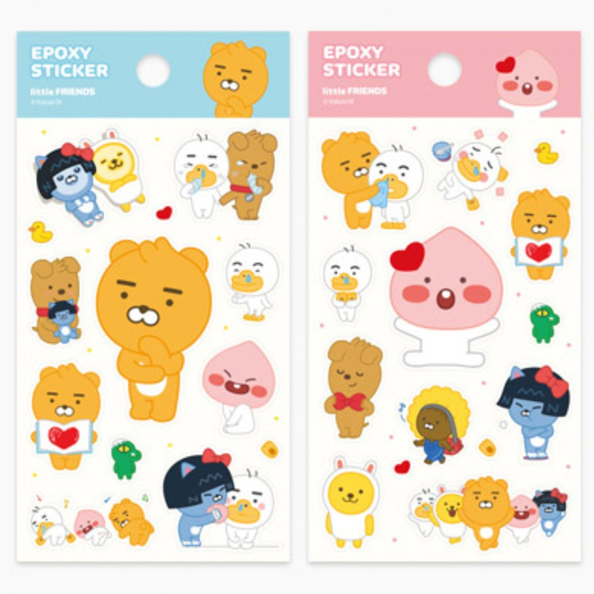 Kakao Friends Clear Stickers (Pack of 4) - SkoopMarket