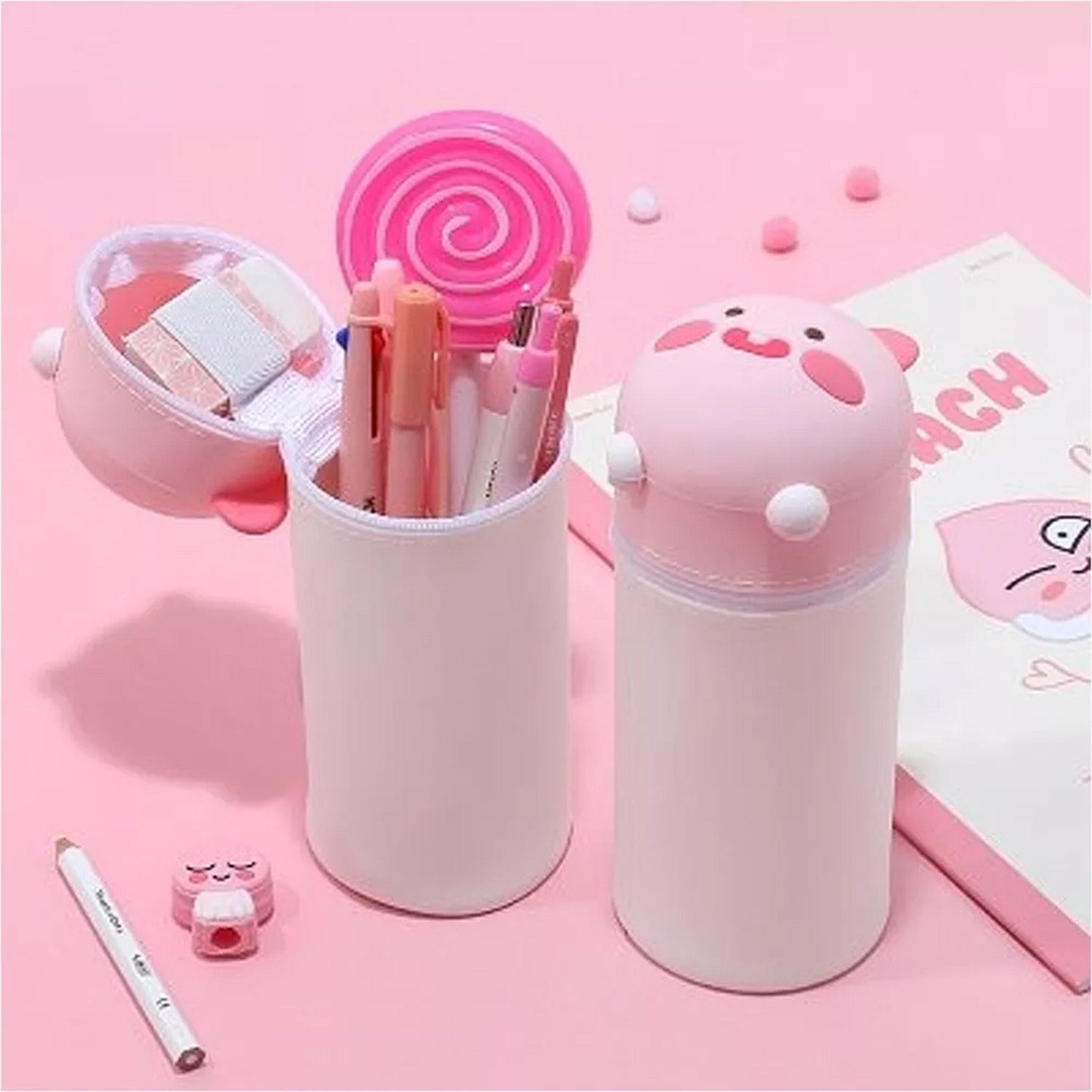 A Little Lovely Company Kids Pencil Case: Blossoms - Pink